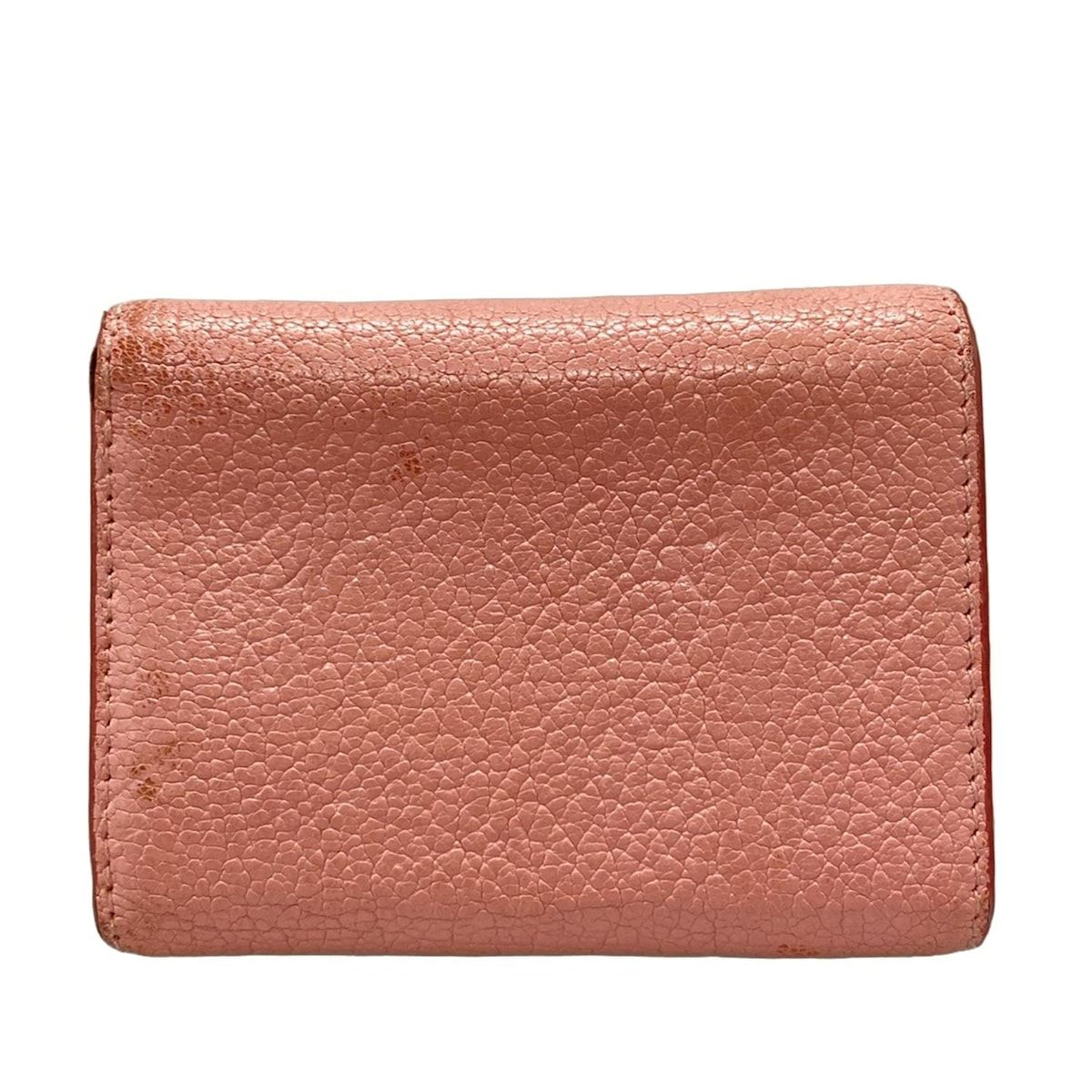 Miu Miu ミュウミュウ 三つ折り財布 マドラスラブ ピンク 保証書付き miu ミュウミュウ miumiu 財布 マドラス ラブ ピンク ハート