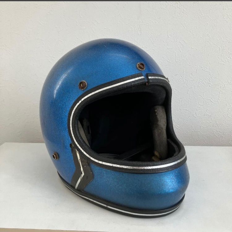 1960年代 YODER ヴィンテージヘルメット 銀ラメ シルバー ハーレー MAX