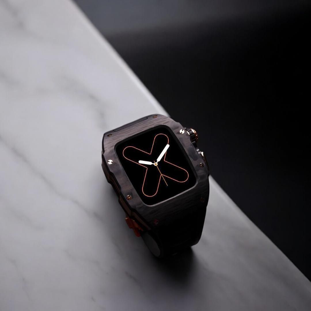 Applewatch Case Carbon Racing 時計 44 45 - メルカリ