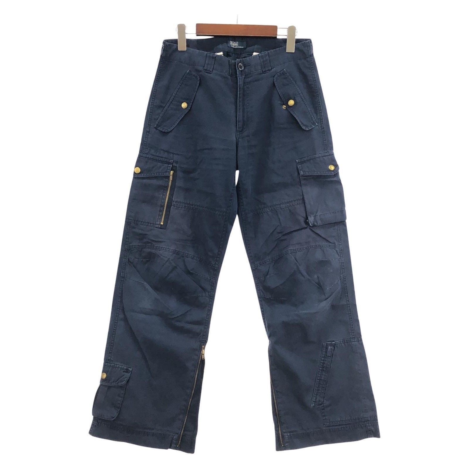 POLO RALPH LAUREN パラシュートパンツ ブルー - メルカリ