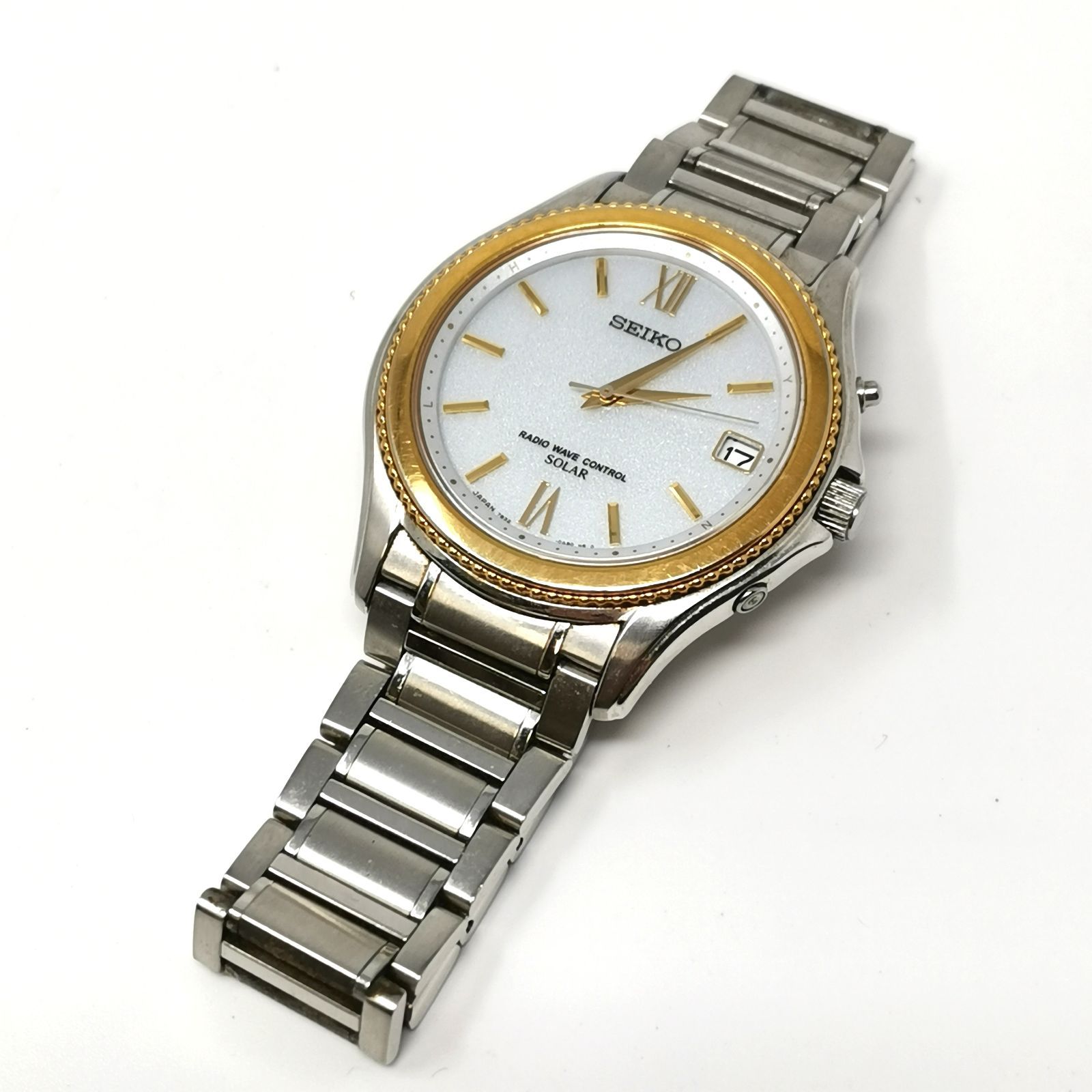 セイコー DOLCE 美品 SEIKO DOLCE 電波ソーラー腕時計 7B32-0AB0 セイコー RADIO WAVE