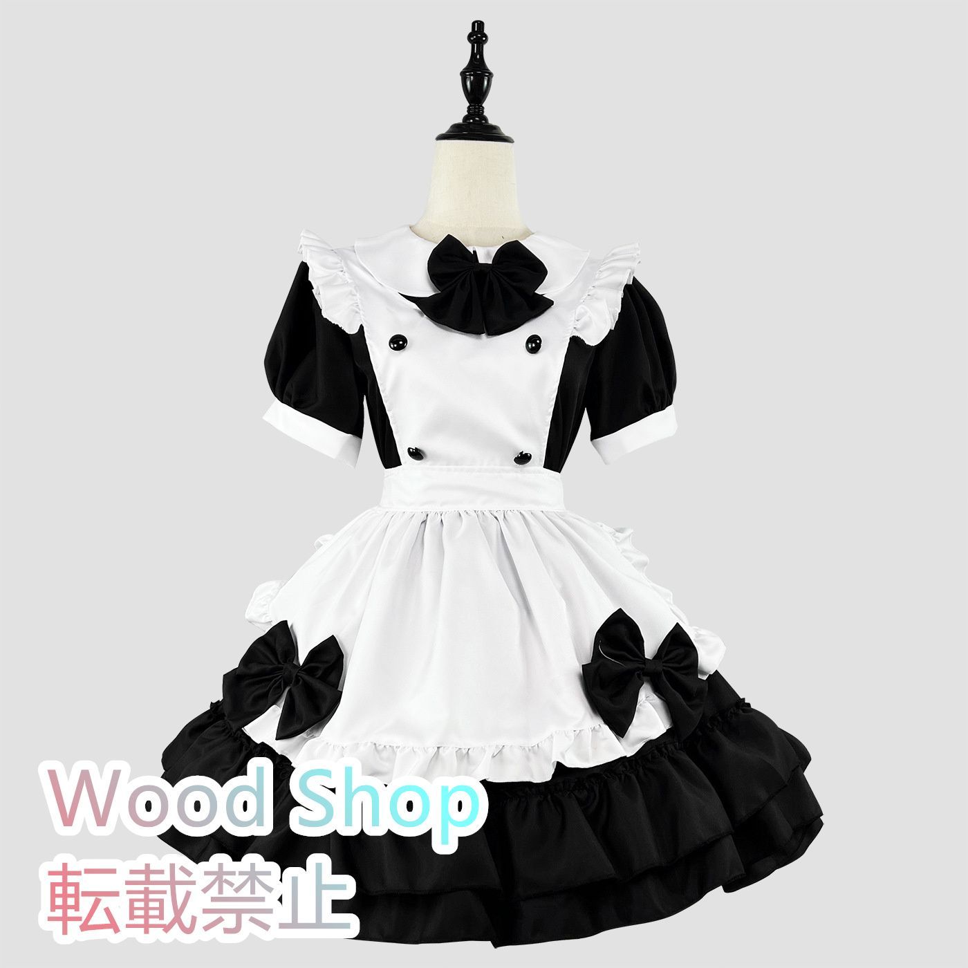 男の娘 ロリータ カワイイメイド服 コスプレ ロリータ ハロウィン コスプレ衣装 コスチューム ゴスロリ ドレス ワンピース 仮装 レディース クリスマス イベント 男の 娘 撮影 ブラック メイドカフェ メイド喫茶 豪華4点セット - メルカリ