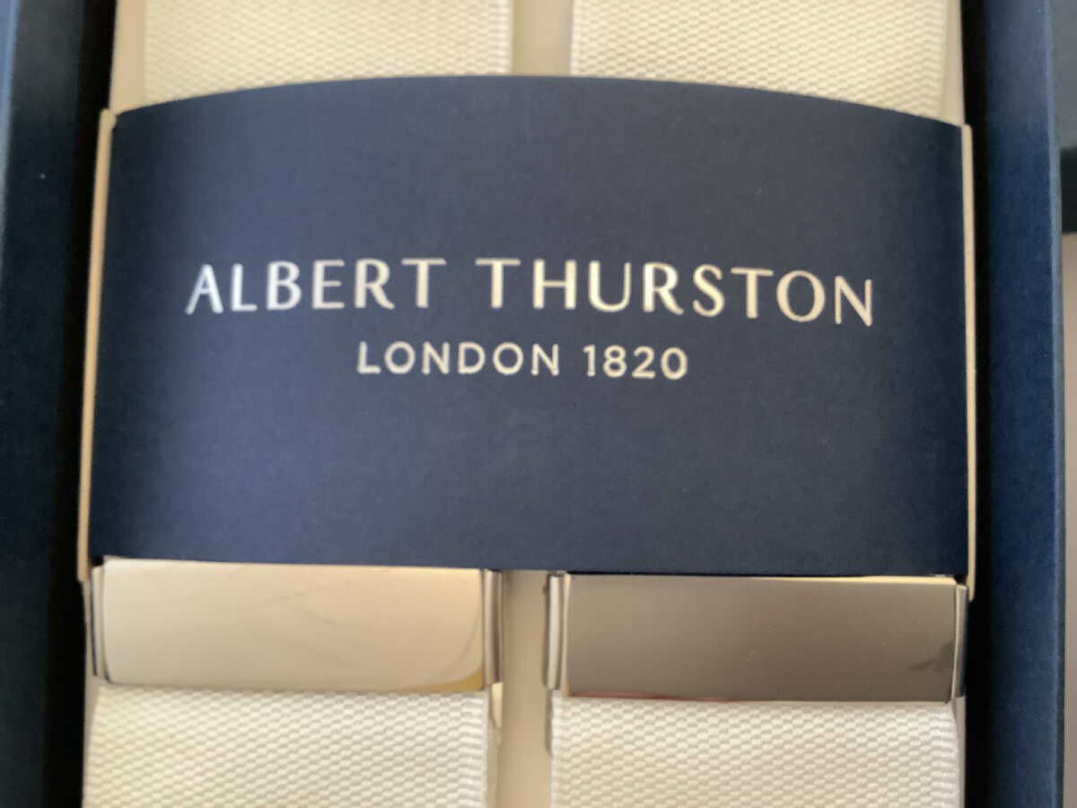 サスペンダー英国製 アルバートサーストン クラシック6ボタン留バラシャブレイス上級非伸縮WTSL B156