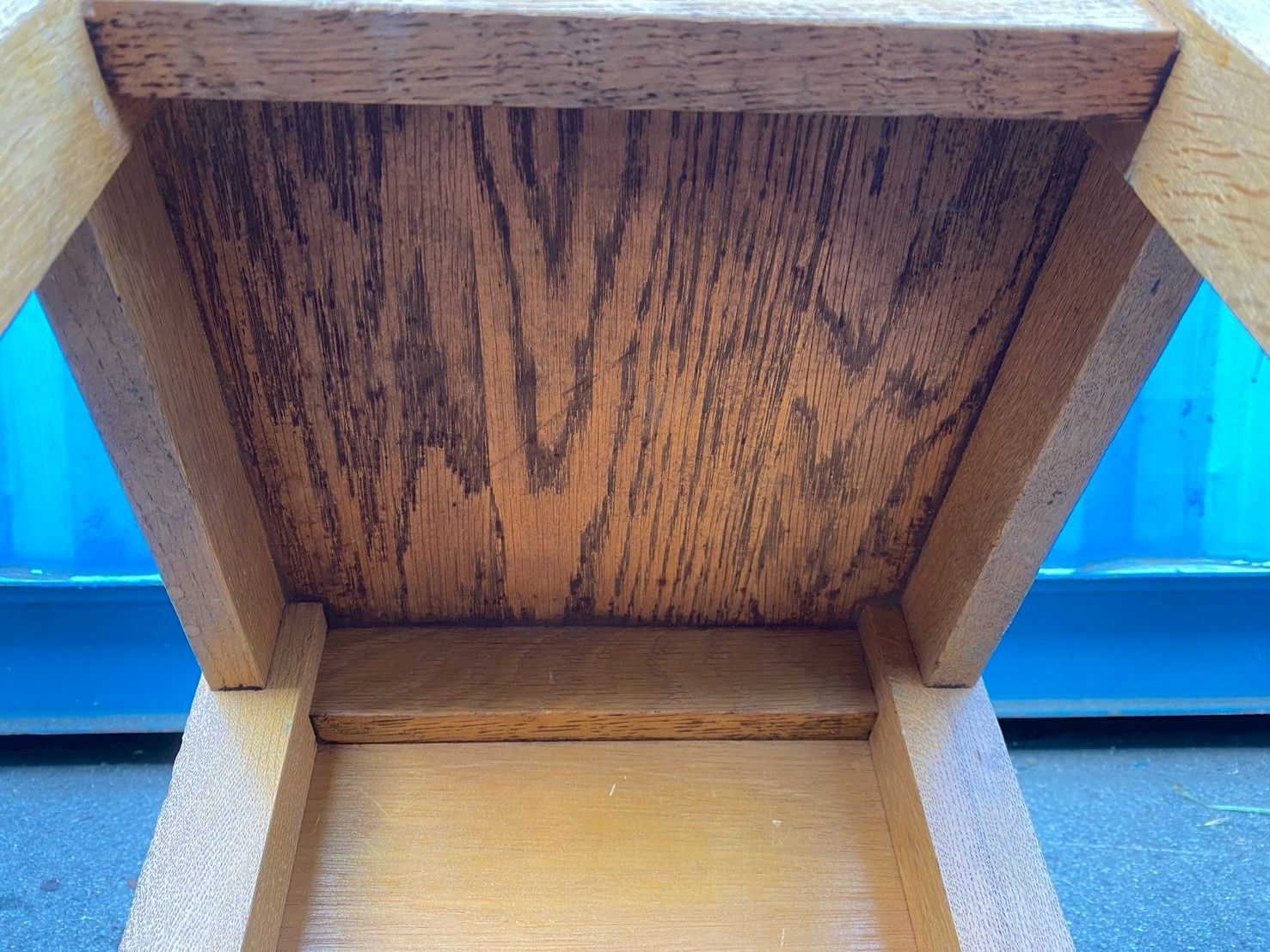 □アンティーク 椅子 図工室の椅子 販売 木製椅子 角 スツール