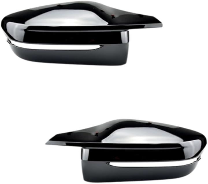 スターウィック 互換品 サイドミラーカバー 右ハンドル専用 BMW 4シリーズ G22 G23 2020-2024年に適合(ブライトブラック，  中)