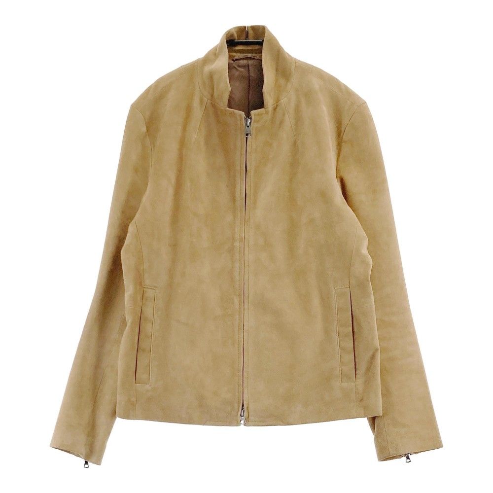 Theory ベージュ レザージャケット S theory セオリー レザージップジャケット ベージュ系 38 [240101372466