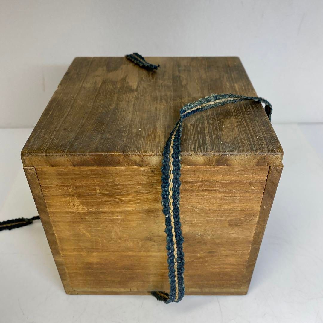 江戸後期~明治 青九谷 獅子香炉 木箱付 高さ14㎝ 東Y6-0723⑤トヒトコ