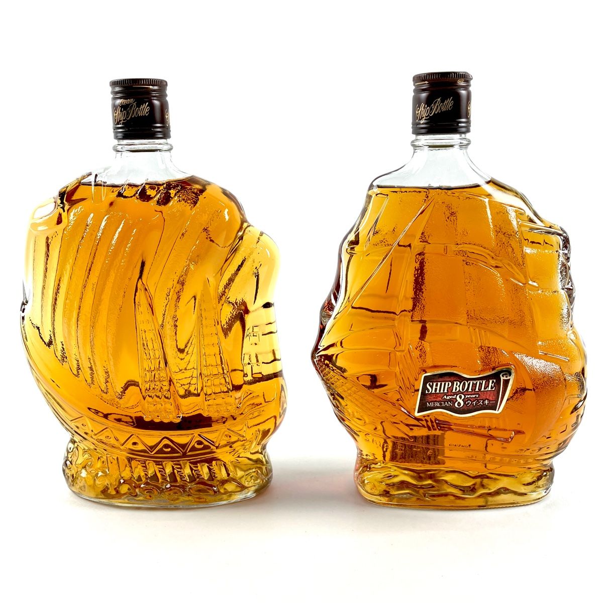 お届け 2本 シップボトル 8年 グロリアオーシャン シップボトル クリア 760ml ウイスキー セット 古酒