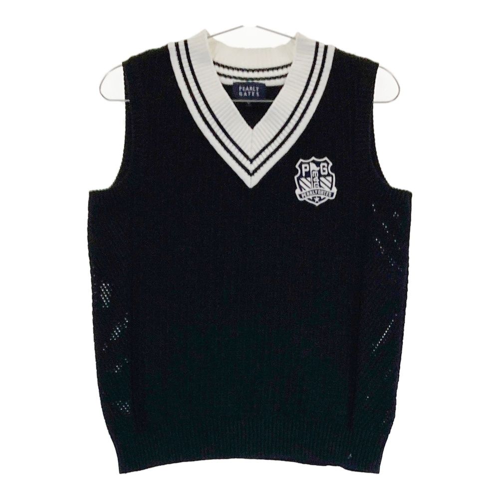 サイズ：0 PEARLY GATES パーリーゲイツ ニットベスト ワッペン