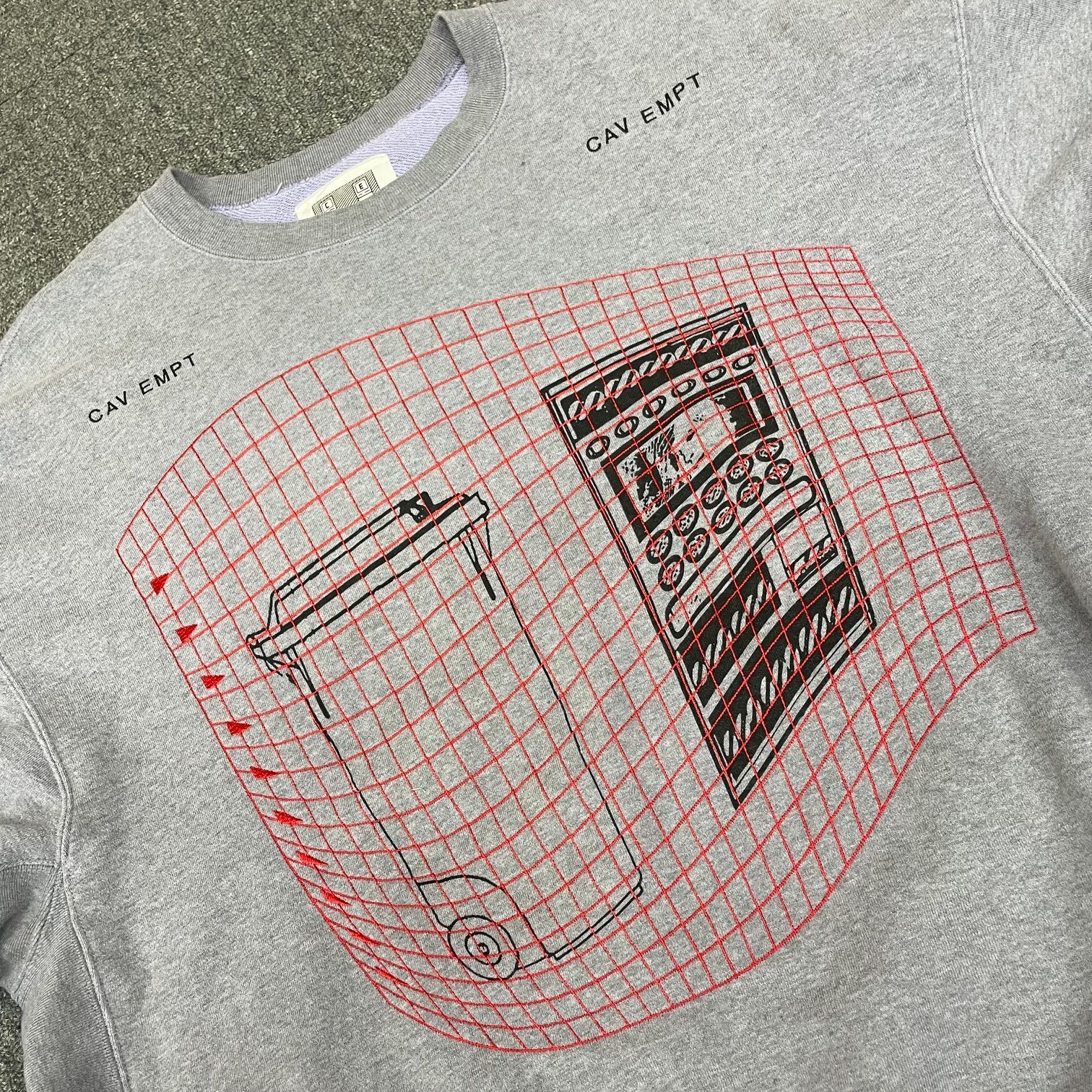 C.E CAVEMPT シーイー WASTE GRID CREW NECK XL