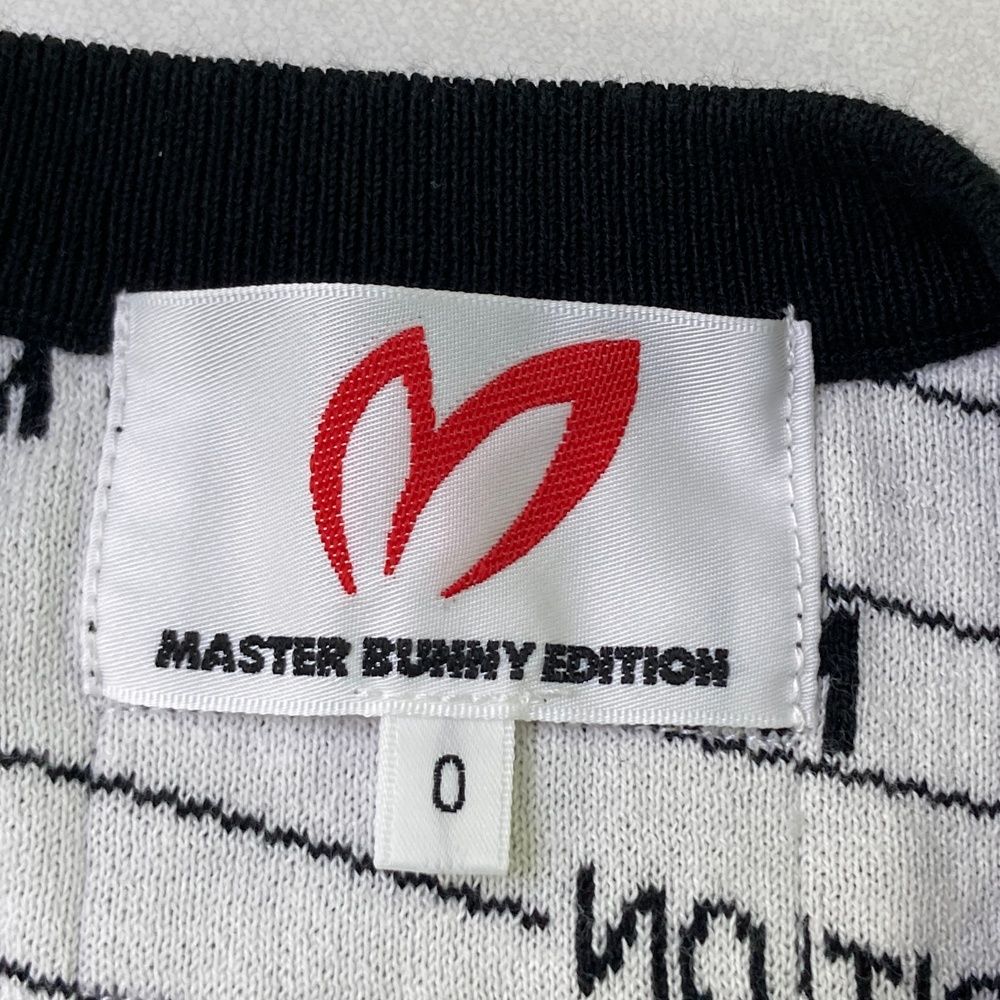 サイズ 0 MASTER BUNNY EDITION マスターバニーエディション Vネック ニットベスト ロゴ 総柄 ブラック系 240101479281 ゴルフウェア レディース ストスト LLC-HASEGAWATOSO_COM