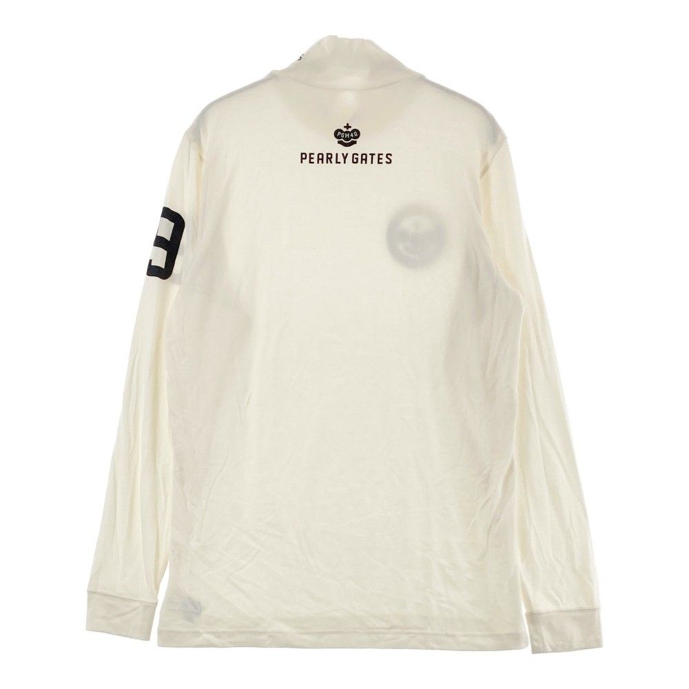 PEARLY GATES パーリーゲイツ 長袖モックネックTシャツ ロゴプリント PEARLY GATES パーリーゲイツ 長袖モックネックTシャツ ロゴプリント