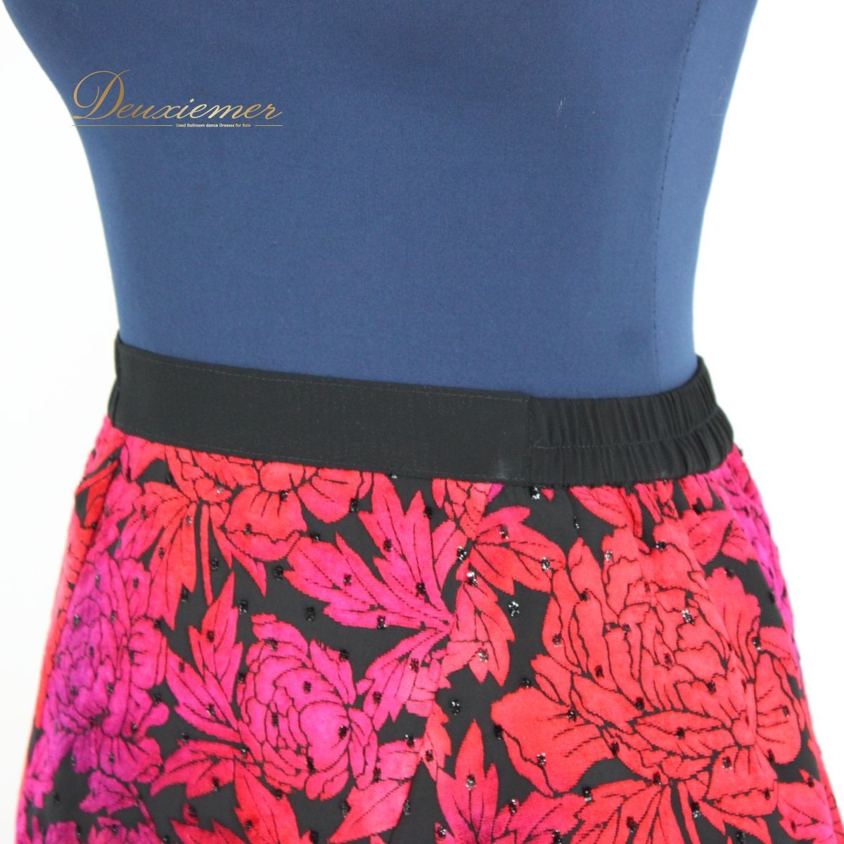 社交ダンス用ドレス ピンク青グラデーション 美品 B1655☆M☆青