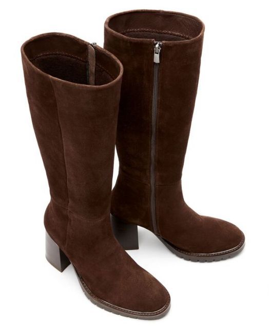 送料無料 ラカナディアン レディース ブーツ レインブーツ シューズ Women s Lanna Waterproof Stacked Heel Boots Brunette Suede WWW_WOWDIGSITE_COM