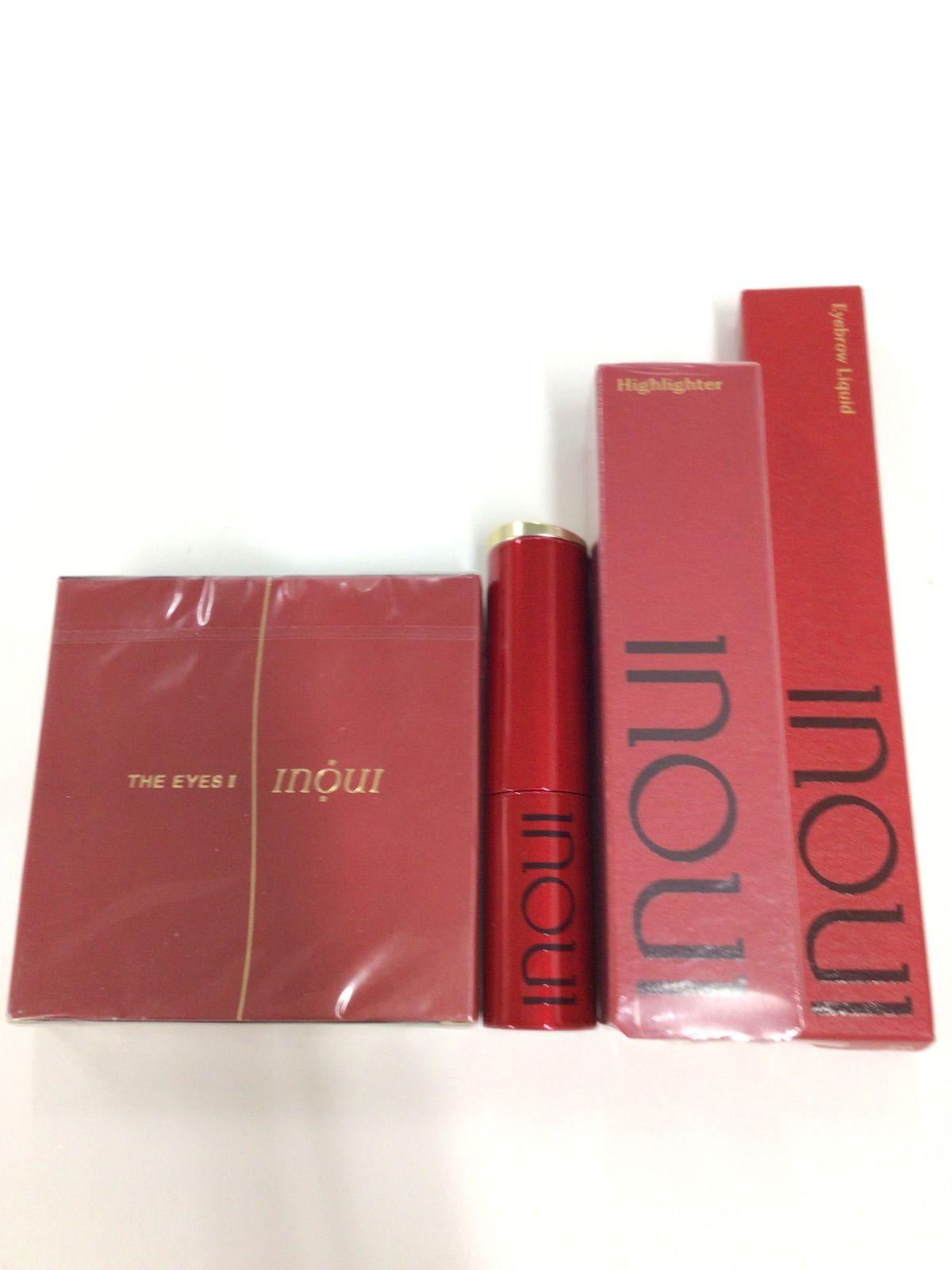 B901 inoui インウイ ハイライター01 8g 1点 ジ アイズ2 GY990 1点 アイブロウリキッド02 0.5mL 1点 リップ 4g 計4点セット