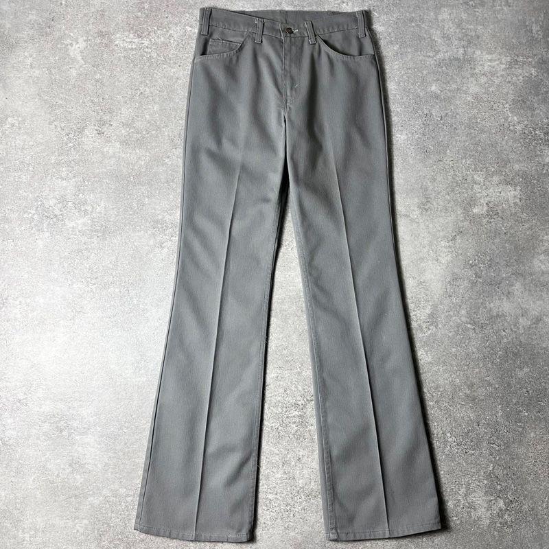 80s Levis コットン ピケ スタプレ フレア パンツ 30 33 / 70