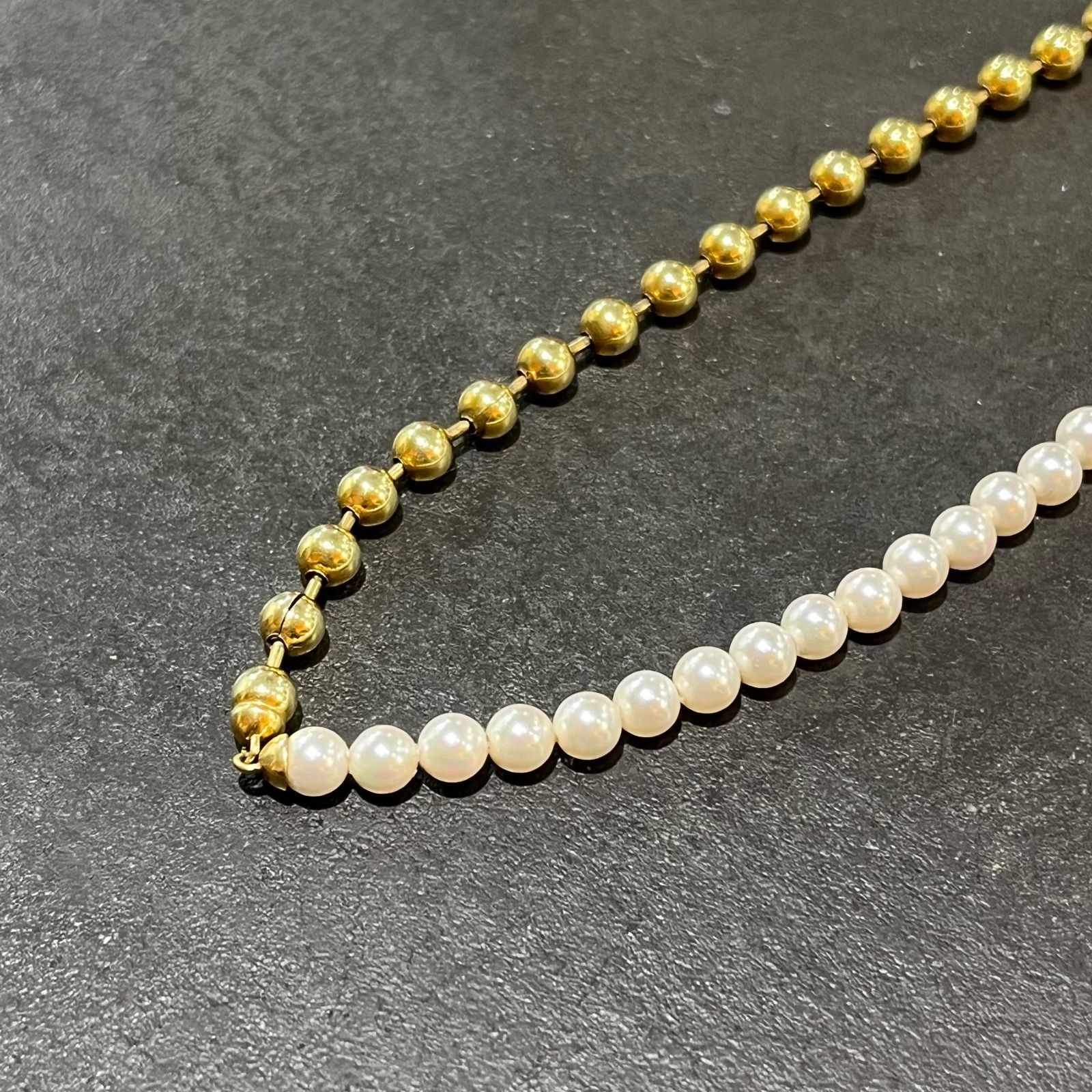参考上代59400円 未使用品 AMBUSH PEARL BALL CHAIN MIX NECKLACE 