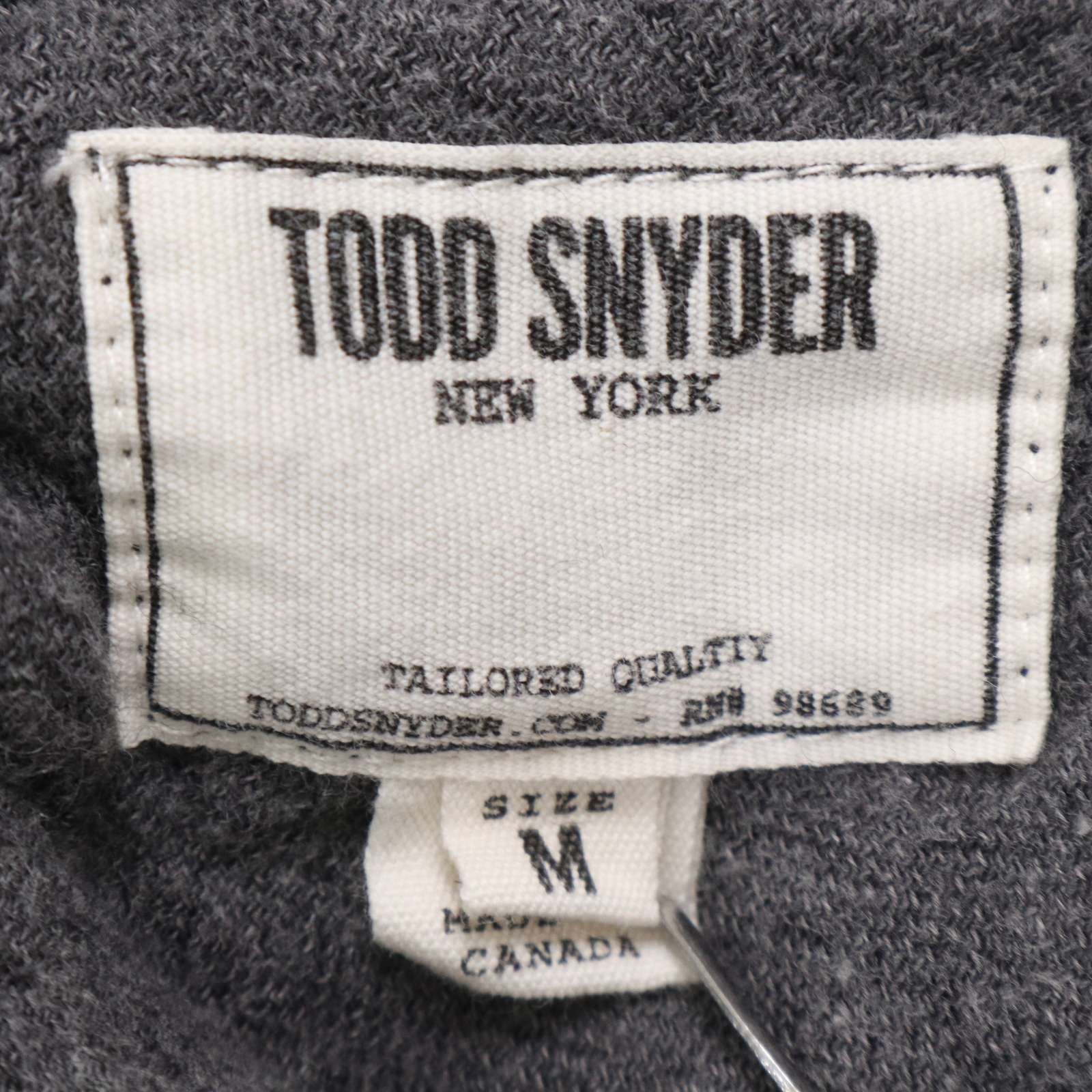 カナダ製☆ TODD SNYDER トッドスナイダー 秋冬☆ 絹 シルク ウール混 