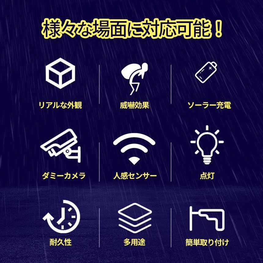 偽屋内ソーラー防水4個セットセキュリテダミー