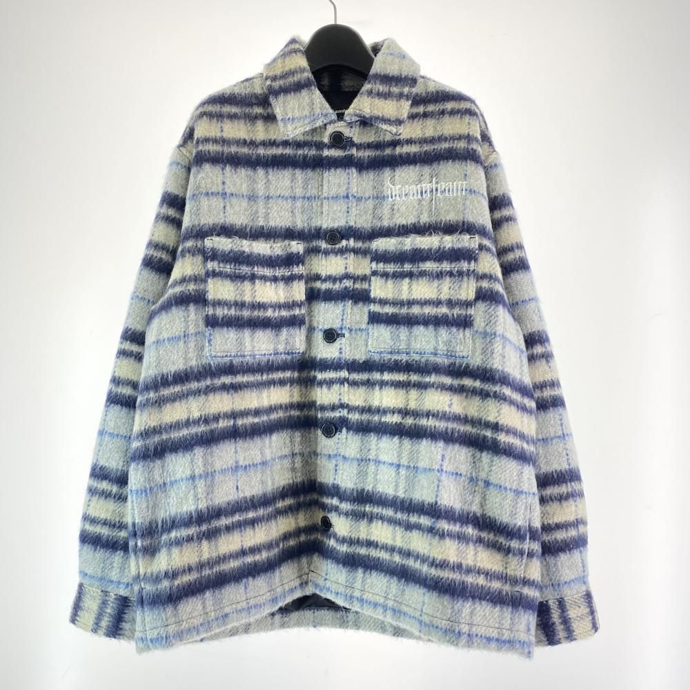 中古】DREAMTEAM ARCH LOGO MOHAIR FLANNEL JACKET ブルー サイズL