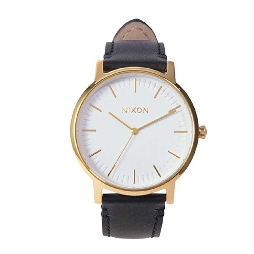 NIXON THE PORTER LEATHER GOLD/BLAC NA10582523-00 - メルカリ