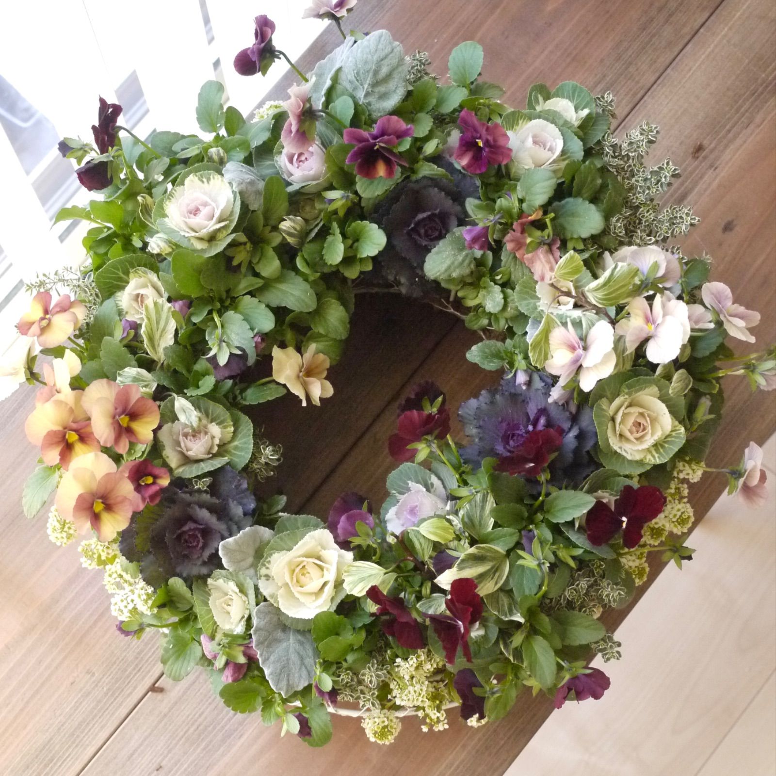 寄せ植えリース