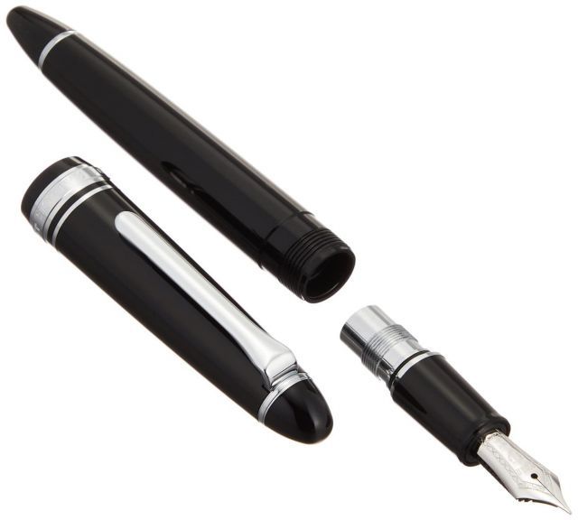 持ち運び セーラー万年筆 万年筆 プロフィットライト シルバートリム ブラック 細字 11-1039-220