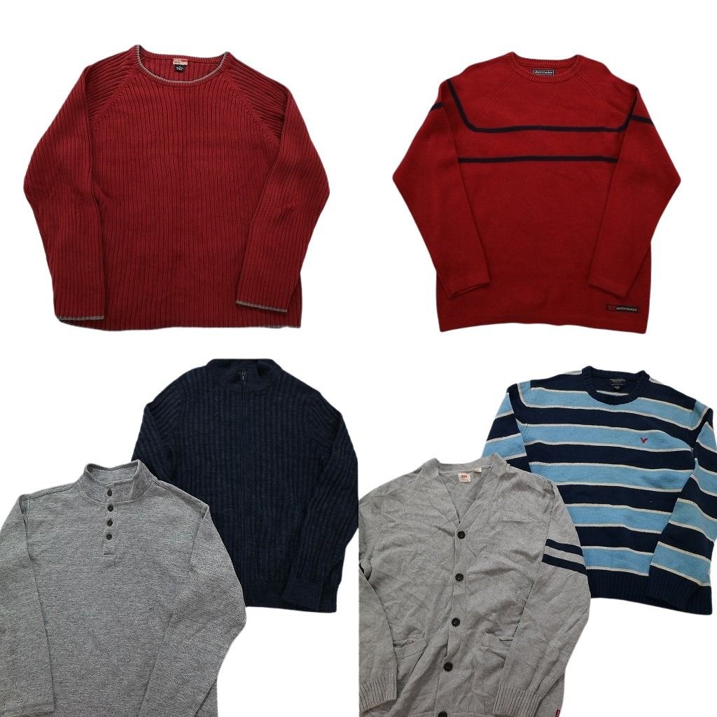 古着卸 まとめ売り ブランドMIX セーター 6枚セット(メンズ XL )GAP リーバイス GUESS ゲス 中古 古着 MY3570