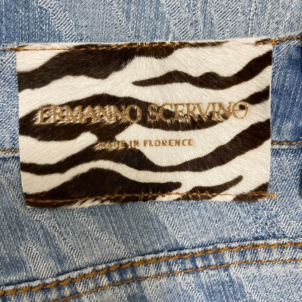 美品 ERMANNO SCERVINO エルマノシェルビーノ ストレッチ レザー