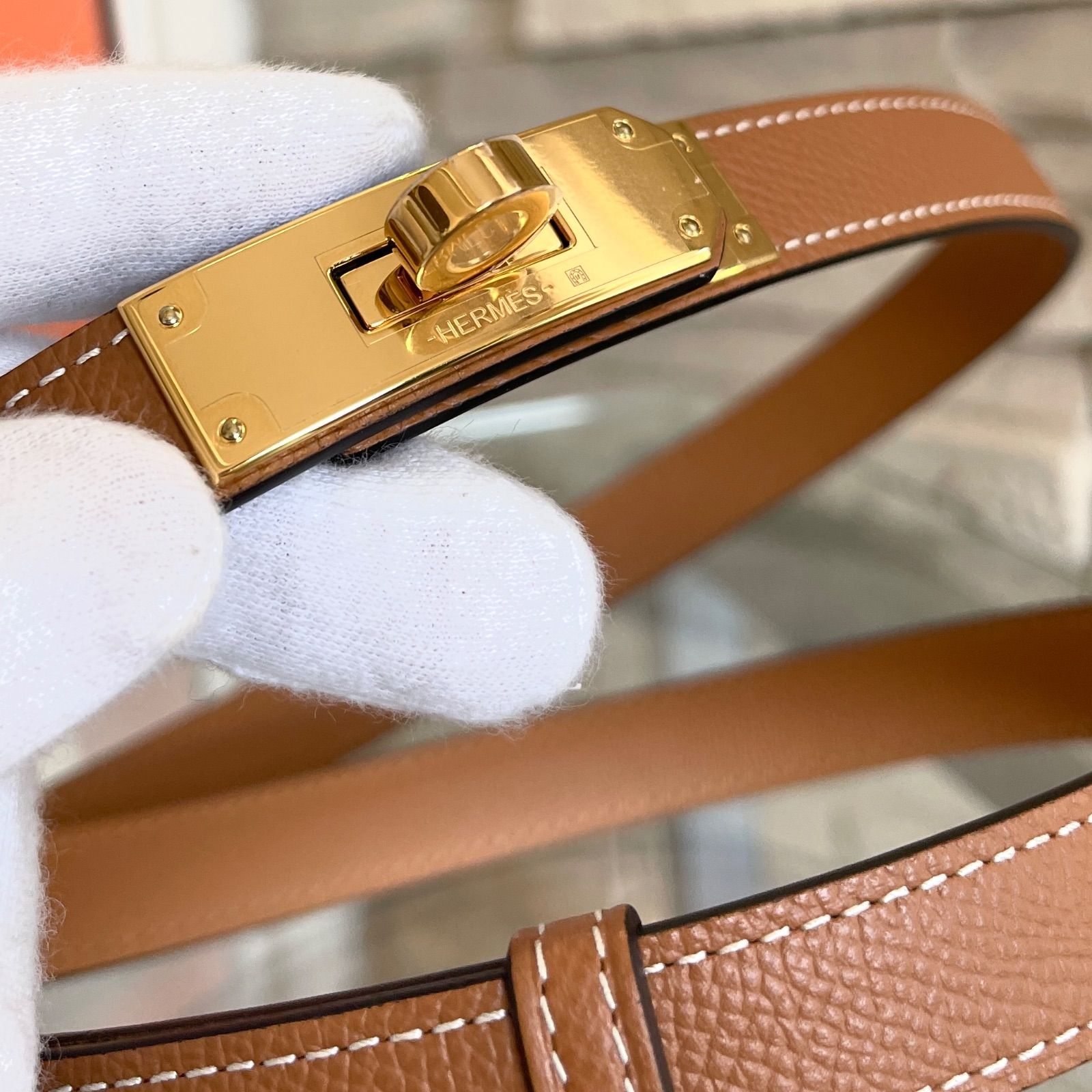 新品未使用】HERMES ベルト 《ケリー》 18 ヴォー・エプソン Z刻