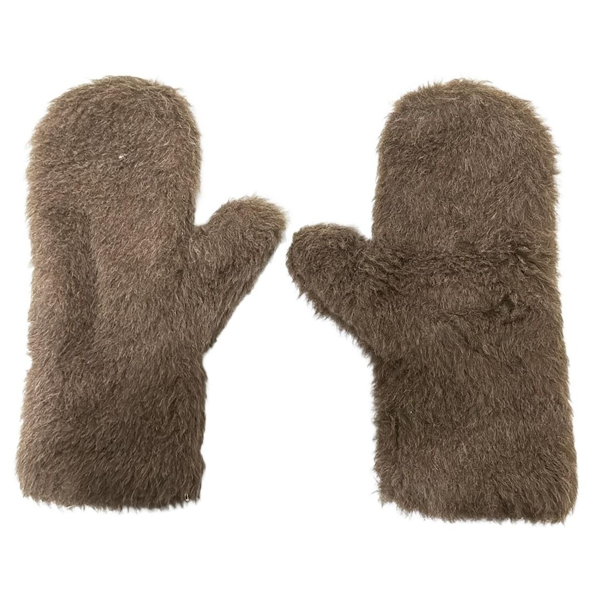 Max Mara マックスマーラ 手袋 レディース テディベア OMBRAT04 ブラウン ミトン シルク