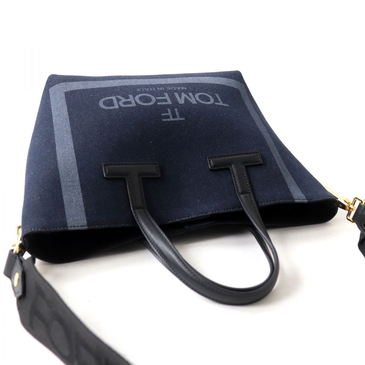 極美品✨ TOM FORD 2way トートバッグ トムフォード TOM FORD TEXTURED CANVAS TOTE BAG 2WAY トート