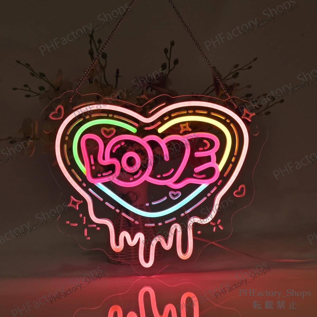 オーダーメイド ネオン管 LOVE 室内装飾 壁掛け 飾り品 デコレーショ