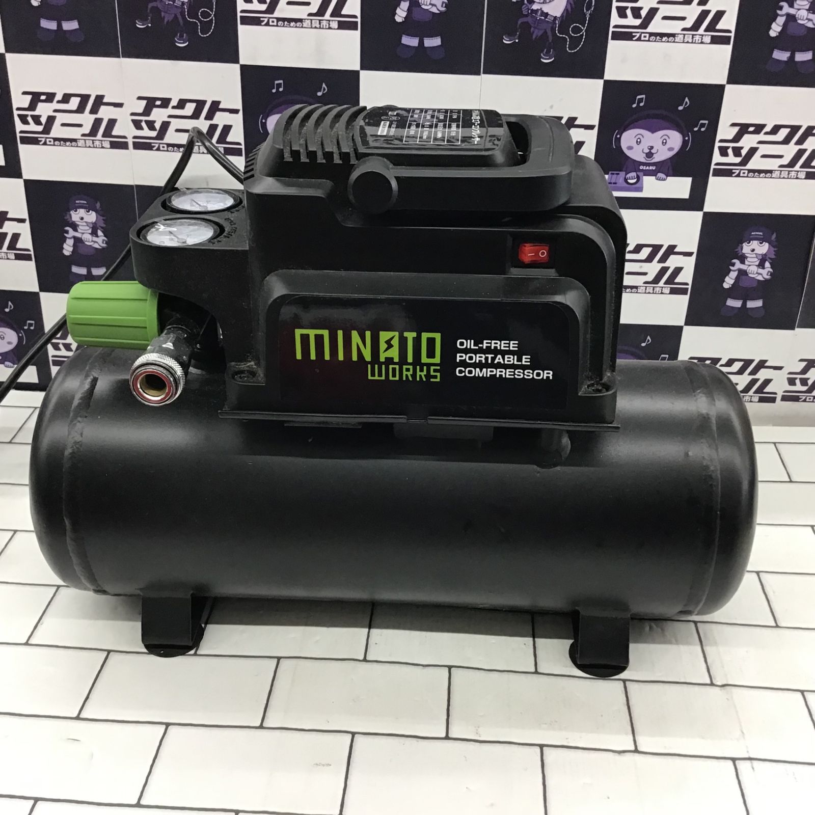 ミナトワークス オイルレス型エアーコンプレッサー + エアー ミナトワークス オイルレス型エアーコンプレッサー + エアー