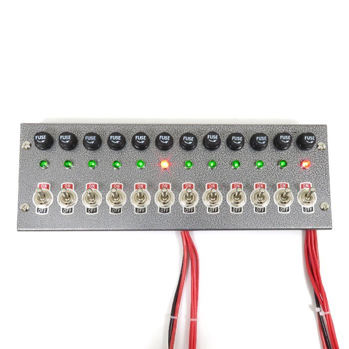 トラック デコトラ 12連 スイッチボックス 12V 24V ステンレス メイン