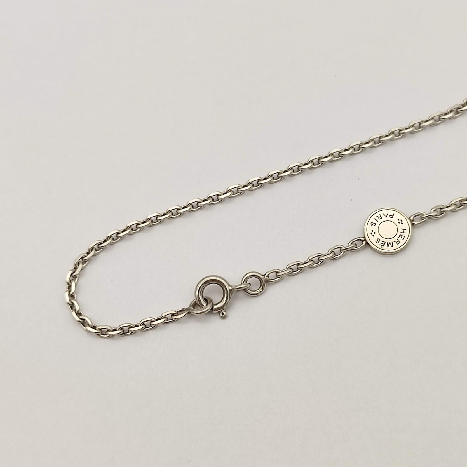 美品】HERMES エルメス セリエチェーンネックレス SILVER 美品】HERMES エルメス セリエチェーンネックレス SILVER