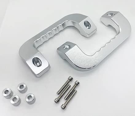 【特価商品】フロント ビレットグリップ 交換 キャラバン 極厚アルミ キャラバン アルミ製 左右 アシストグリップ 取っ手 E26型 汎用 NV350 純正交換 NISSAN 社外品 日産 シルバー