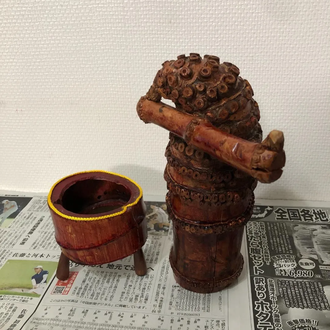♦中国古玩 花生 花器 竹根 竹製 清時代 茶葉用道具 古美術品 置物飾り骨董品 ♢中国古玩 花生 花器 竹根 竹製 清時代 茶葉用道具 古美術
