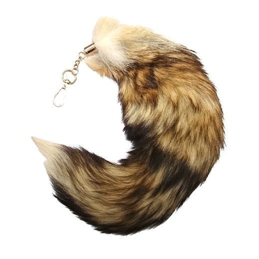 特大　アークティックマーブルフォックス　ファーテール　狐毛皮尻尾　キーホルダー 特大 アークティックマーブルフォックス ファーテール 狐毛皮