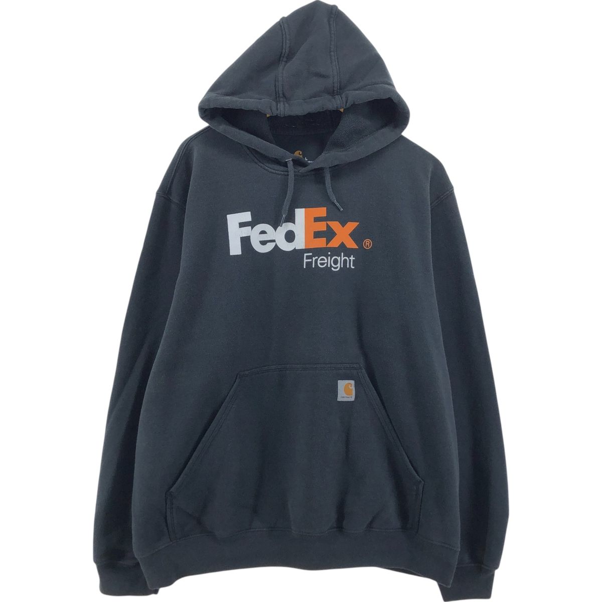 古着 カーハート Carhartt ORIGINAL FIT FedEx フェデックス アドバタイジング スウェットプルオーバーパーカー メンズL相当/eaa411148