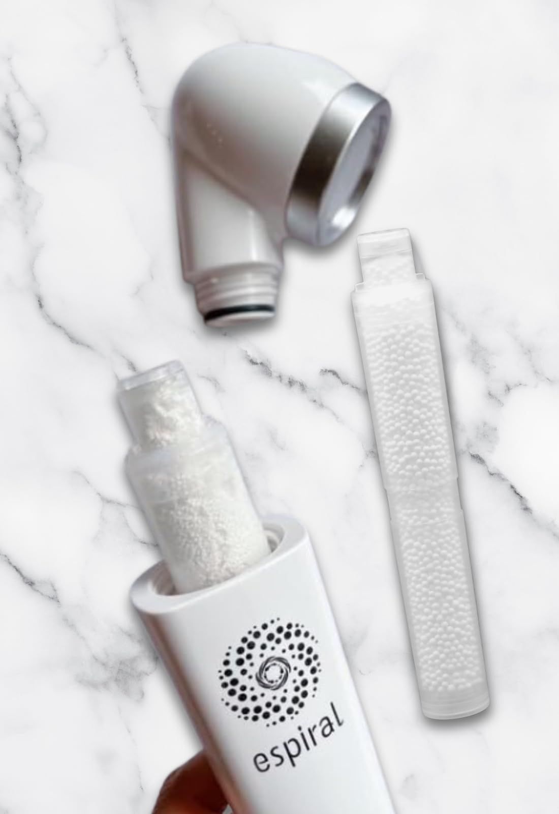 espiral エスパイラル シャワーヘッド ウルトラファインバブル 純 塩素除去 節水 美肌効果 美水流 カートリッジ3本セット