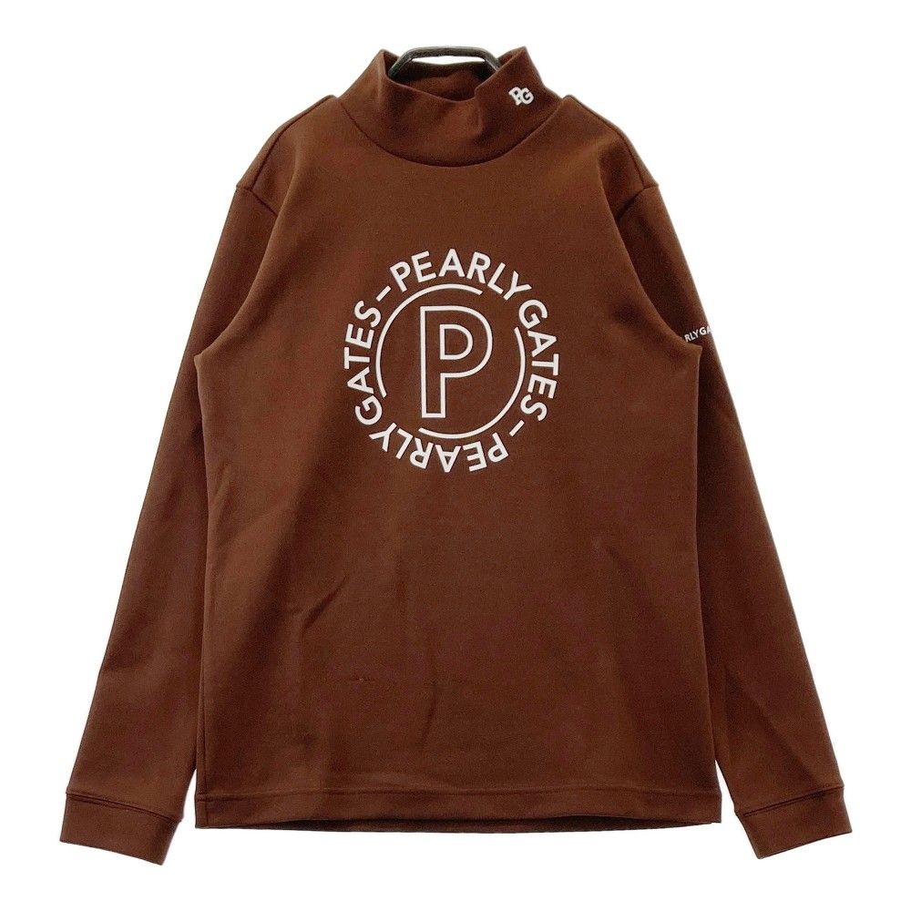 サイズ：2 PEARLY GATES パーリーゲイツ  ハイネック 長袖Tシャツ  ブラック系 [240101428138] ゴルフウェア レディース ストスト サイズ：2 PEARLY GATES パーリーゲイツ 2023年モデル