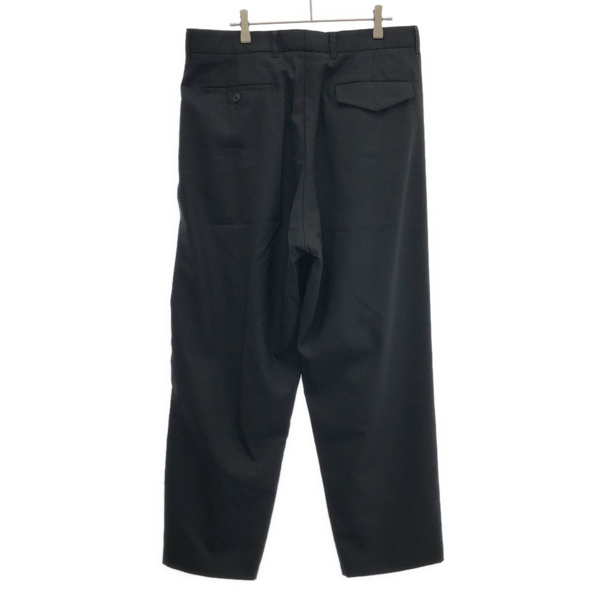 Lownn ローン ウール2タックパンツ ブラック 48