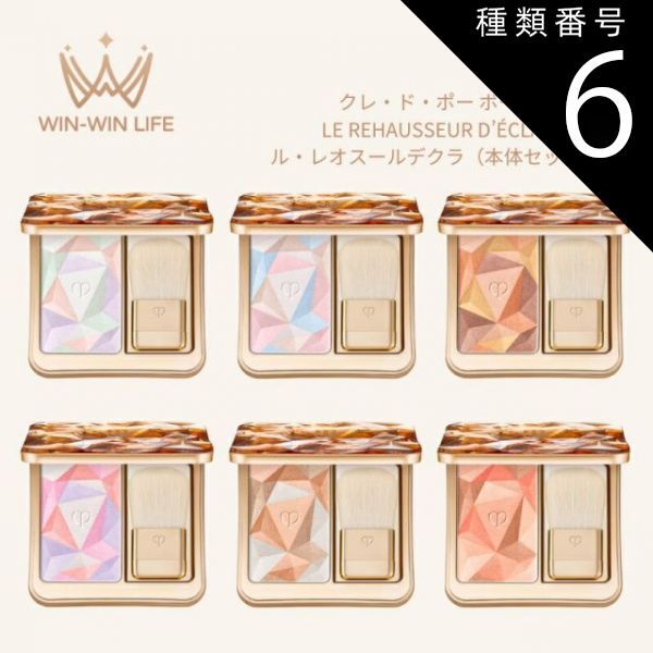種類6：203 Sunset’s Brilliance クレドポー ボーテ 資生堂 CPB SHISEIDO ル・レオスールデクラ 10g 全6色 本体セット 専用ケースつき ブラシつき フェイスカラー ハイライト ハイライトパウダー ツヤ肌 つや感 立体感