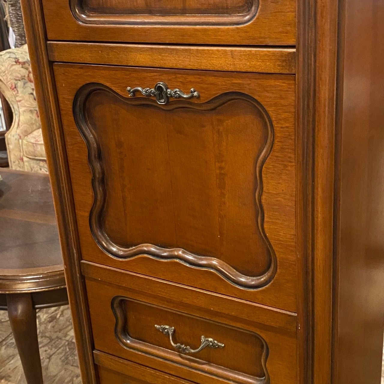 I様専用】コンソールチェスト スリム 猫脚 鍵付属 ナチュラルブラウン