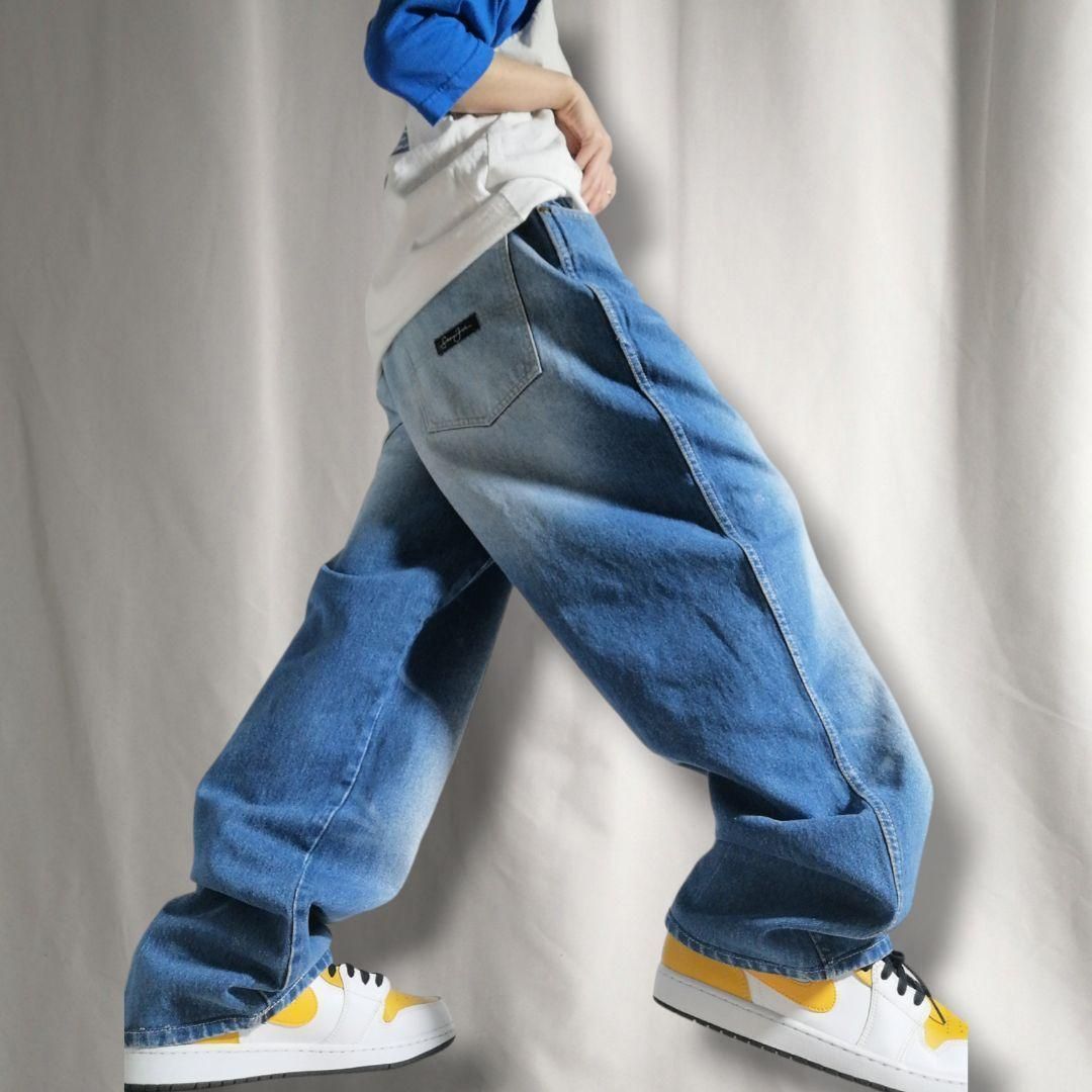 SEAN JOHN ショーンジョン バギーデニムパンツ フェード ブルー