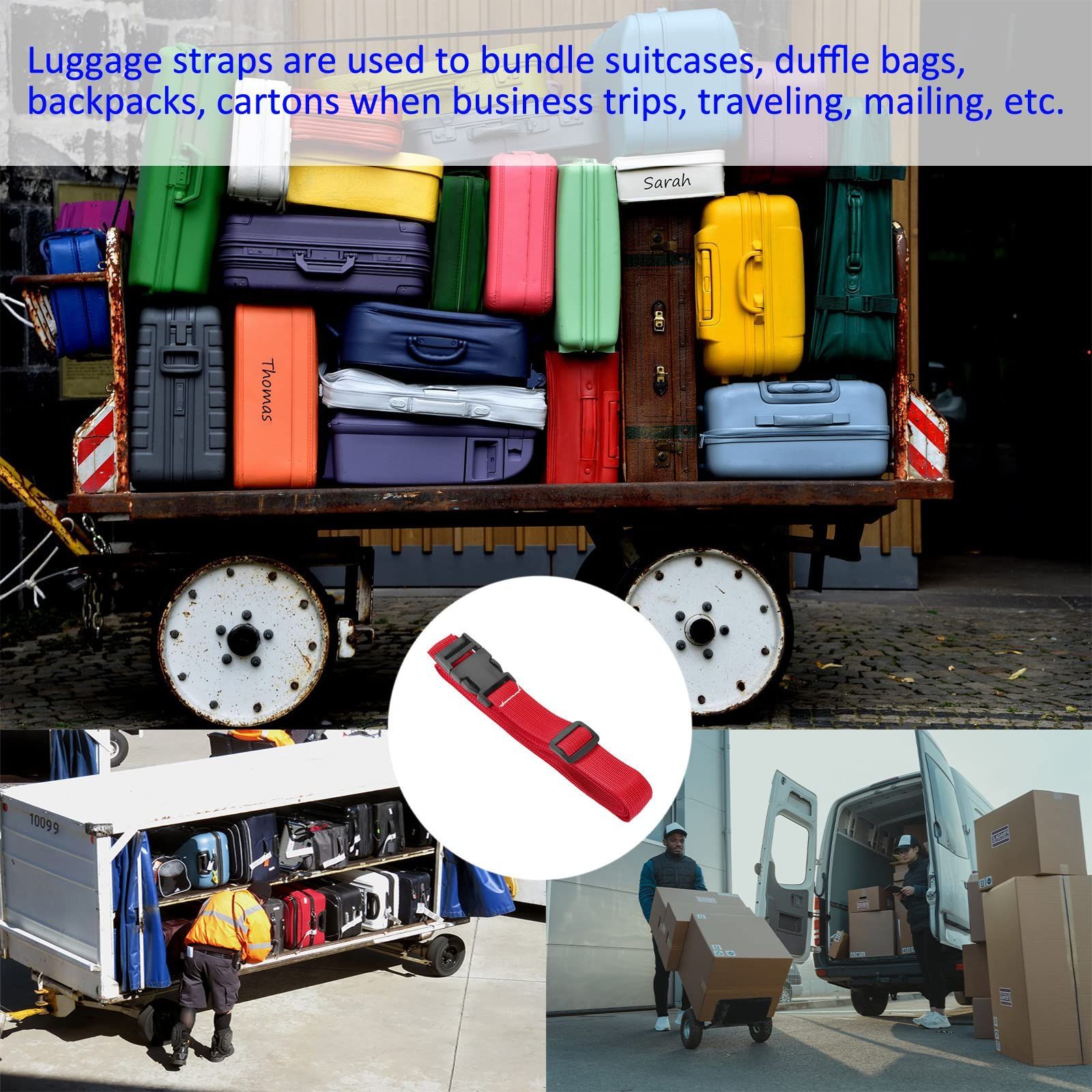 クイックリリースバックル付き 調整可能なスーツケースベルト 旅行用