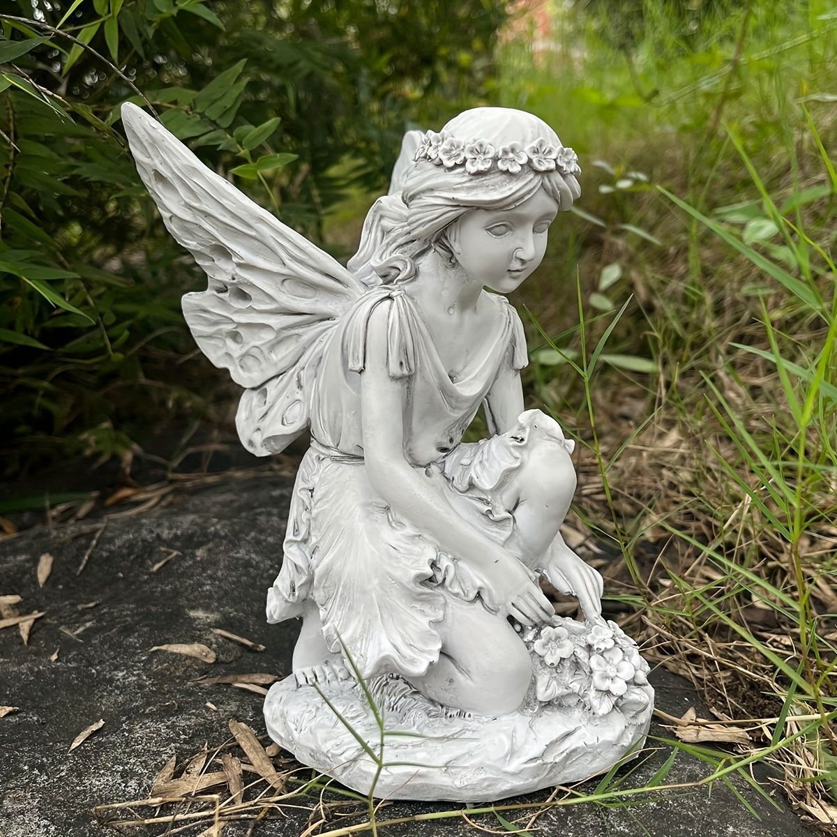 スタンディングガール インテリアオーナメント ガーデン 彫刻装飾 610-304