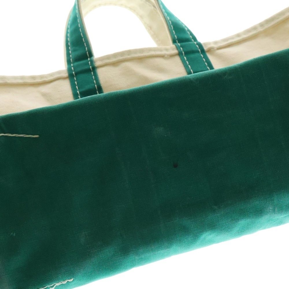 80s LLBEAN トートバッグ グリーン 美品 ガイドライン付き ギザタグ 80s LLBEAN トートバッグ グリーン 美品 ガイドライン付き ギザタグ