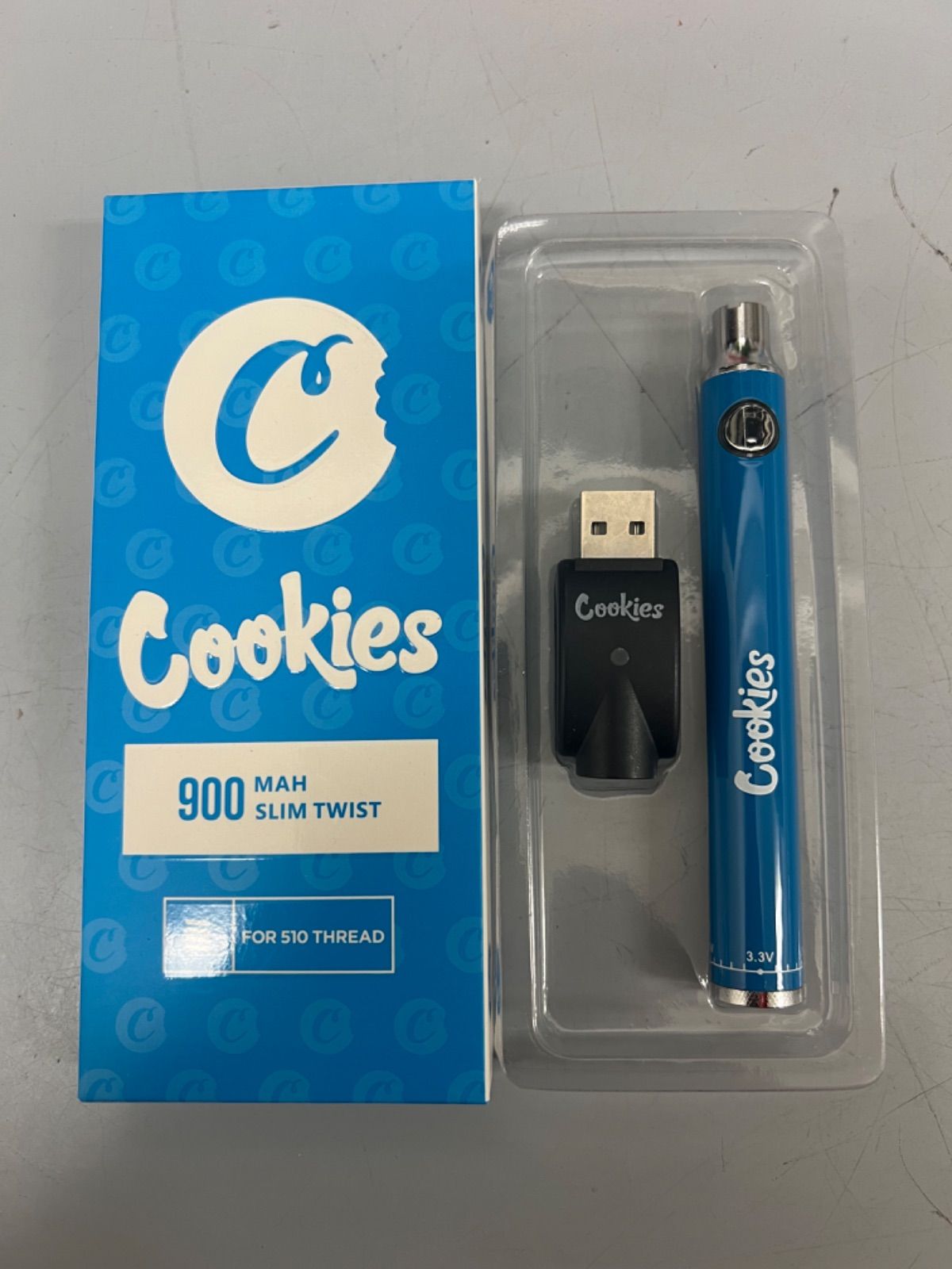 cookies 青 900mah 大容量 ヴェポライザ 510規格バッテリ 1本 - メルカリ